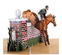 Cardology - Show Jumping Pop Up Card | 3D Eventing Birthday Card, Fathers Day Cards, Mother's Day Cards, Horse Lover Gifts for Equestrians | Handmade