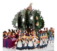 Cardology - Twelve Days of Christmas Pop-Up Card - Festive 3D Card for Grandparents, Parents & Neighbours - Letterbox Gifts To Send Abroad