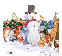 Cardology - Winter Woodland Pop-Up Christmas Card |3D Festive Greetings for Family, Friends and Nature Lovers