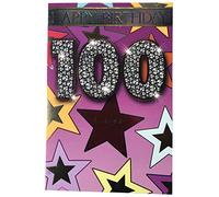 Cards 100 100th Congrats Unisex Star Design Lovely Verse Bright Happy Birthday
