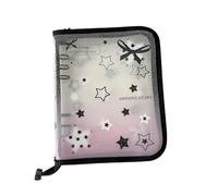 Cards Binder - A5 Bright Star Print Photo Protector | With 20 Replaceable 4-Compartment Pages Waterproof Scrapbook Folder | For Adults Students Anime Lovers Fans Family