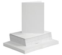 Cards & Envelopes, card size 10,5x15 cm, envelope size 11,5x16,5 cm, white, 50sets