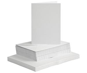 Cards & Envelopes, card size 10,5x15 cm, envelope size 11,5x16,5 cm, white, 50sets