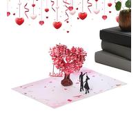 Cards for Valentine's Day | Romantic Couple Keepsake, Love Tree Design with Hearts Card with Envelopes and Notes | For Bride Groom Birthday and Wedding