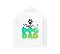 Cards from the Dog - Number 1 Dog Dad - Pet Owner Cards - Father's Day cards from the dog - Puppy Cards - CBH1701