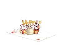 Cards Greeting With Envelope Handmade Happy Birthday Cake Postcard For Christmas Valentine Greeting Card With Envelope