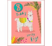 Cards Hallmark 8th Birthday Llama 8 Today Smile Big!