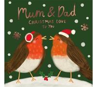 Cards Hallmark Christmas, Mum & Dad Love to You, Robins Design