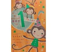 Cards Hallmark Monkey Special Boy 1st Birthday A Special Boy is 1 Today
