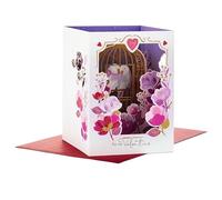 Cards Hallmark Paper Wonder Pop-Up Valentine's Day with Envelope, Love Birds in Golden Cage Design