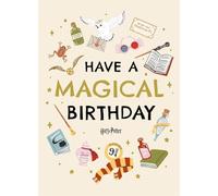 Cards Harry Potter Magical Birthday, Wizarding World Design with Iconic Symbols