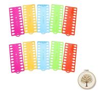 Cards Holder Embroidery Floss Organizer,10 Pcs Plastic Cross Stitch Thread Holder Thread Organiser, Needlework Project Card Embroidery Finishing Board Craft Tools for DIY Sewing Storage,Mixing Colors