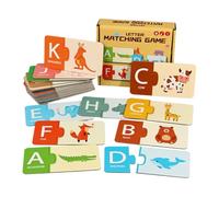 Cards Matching Game | Kids Letters Learning Matching Cards - Counting Early Learning Toy Interactive for Car-Rides Home Kindergarten Travel Classroom