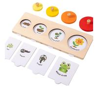 Cards Matching Game,Wooden Logical Thinking | Early Learning Matching Game Board Cards | for Boys Girls Preschoolers Home Classroom Travel Kindergarten