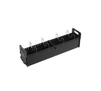 Cards' Rail 500+ Deck Box | Double-Sleeved Card Storage for up to 500 Standard-Sized Cards | Premium Acrylic Card Game Organizer with 4 Removable Dividers | Black Color | Made by Gamegenic