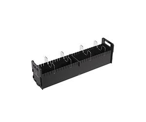 Cards' Rail 500+ Deck Box | Double-Sleeved Card Storage for up to 500 Standard-Sized Cards | Premium Acrylic Card Game Organizer with 4 Removable Dividers | Black Color | Made by Gamegenic