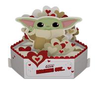 Cards Star Wars The Child Valentine's Day Display, Baby Yoda Pop-Up Design with Hearts, Just Reaching Out Message