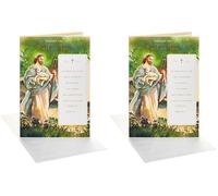 Cards UK Greetings | Easter Her/Him | Religious Design | With Envelope | 13.7 x 21 cm (Pack of 2)
