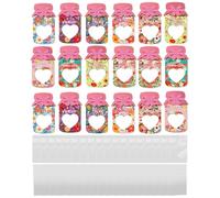 Cards With A Candy Holder - 18 Pieces Organizer Postcards With Treat Pouches - Cut Out Pattern Shaped In The Shape Of A Jar Mother's Day Greeting Cards | For Greetings, Thank You, Parties And Birthday