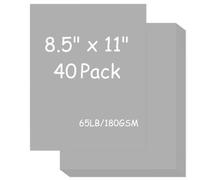 Cardstock 8.5 x 11,65Lb Cover Card Stock Bright White Paper,180gsm Cover Cardstock for Printer,Copy Card Stock Paper for Printing, Invitations,Gift tags,Christmas (Light gray, 40 Sheets)