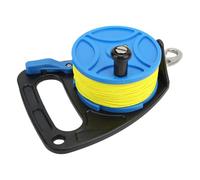 cardyven 270ft Scuba Dive Reel, Retractable Line Diving Reel Finger Spool, High Visibility Wreck Cave Finger Spool with Clip 83m Line for Large Diving, Exile Diving (Blue Wheel)