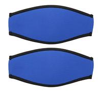 cardyven 2Pcs Diving Mask Straps, Slap Mirror Strap Scuba Mask Neoprene Mask Strap Cover Underwater Dive Snorkeling Snorkel Cover Hair Protector Wrap Swimming for Dive Snorkel (Blue)
