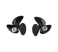 cardyven 2PCS RC Boat Propeller, Plastic RC Propeller Blade 3 Vanes Fan Shape Propeller Positive Negative Assemble Propeller for RC Fishing Boat Accessories