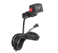 cardyven E Bike Thumb Throttle with Battery Display, 22.2mm ABS Electric Bicycle Accelerator Sensitive Speed Control for 24V/36V/48V E Bikes Scooters Right Hand Mount (36V)