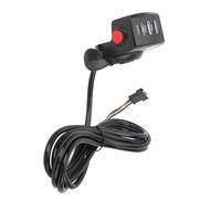 cardyven E Bike Thumb Throttle with Battery Display, 24V/36V/48V Bike Thumb Accelerator, Electric Bicycle Sensitive Speed Control Assembly for 22mm 7/8inch Electric Bike Scooters Handlebars (48V)