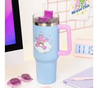Care Bears 1.2L Insulated Cup With Handle & Straw, Blue Tumbler For Cold Drinks, Collectible Gift, Paladone