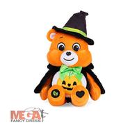 Care Bears Halloween 22cm Bean Plush - Spooky Sparkle Bear, Collectable Cute Soft Toy, Vampire Cuddly Toy for Boys and Girls, Small Care Bear Teddy, Plushie for Children Ages 4 5 6 7 +, Fangs and Cape