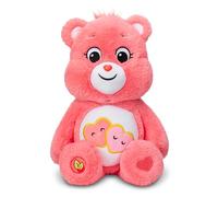 Care Bears Basic Medium Plush - Love-a-Lot Bear 35 cm - Cuddly Plush Toy with Classic Care Bears Charm Age Groups
