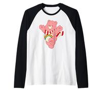 Care Bears Beary Christmas Cheer Bear Happy Greetings Raglan Baseball Tee