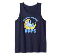 Care Bears Bedtime Bear Just A Girl Who Loves Naps Tank Top, Men, Navy Blue, Medium