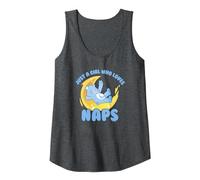 Care Bears Bedtime Bear Just A Girl Who Loves Naps Tank Top, Women, Dark Heather Grey, Medium