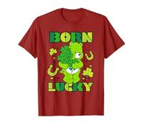 Care Bears Born Lucky Good Luck Bear T-Shirt, Men, Cranberry Red, Medium