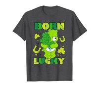 Care Bears Born Lucky Good Luck Bear T-Shirt, Men, Dark Heather Grey, 6X-Large