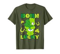Care Bears Born Lucky Good Luck Bear T-Shirt, Men, Olive Green, X-Large
