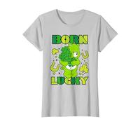 Care Bears Born Lucky Good Luck Bear T-Shirt, Women, Silver Grey, 3X-Large
