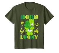 Care Bears Born Lucky Good Luck Bear T-Shirt, Youth, Olive Green, X-Small