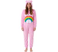 Care Bears Cheer Bear Novelty Womens Onesie, Sizes S To XXL | 3D Ears, Fun Novelty Onesie For Halloween And Christmas, Winter, Warm And Cosy Fleece, Central Zipper, 3D Ears