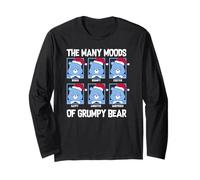 Care Bears Christmas The Many Moods of Grumpy Bear Chart Long Sleeve T-Shirt