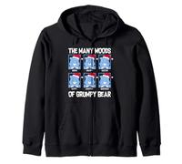 Care Bears Christmas The Many Moods Of Grumpy Bear Chart Zip Hoodie