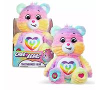 Basic Fun Care Bears 35cm Colour Splash Plush - Togetherness Bear Eco-Friendly Soft Toy with Bright Belly Badge - Vibrant Collectible for Kids & Fans