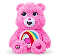 Basic Fun Plush Toy Care Bears Cheer Bear – Super-Soft Eco-Friendly with Belly Badge, 35 cm Medium