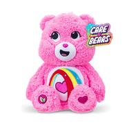 Basic Fun Plush Toy Care Bears Cheer Bear – Super-Soft Eco-Friendly with Belly Badge, 35 cm Medium