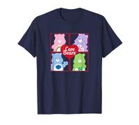 Care Bears Four Block Bears Heart Logo Retro Cartoon T-Shirt