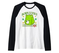 Care Bears Good Luck Bear Born Lucky St. Patrick's Day Raglan Baseball Tee
