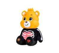 Care Bears Halloween 22cm Bean Plush - Skeleton Tenderheart Bear, Collectable Cute Soft Toy, Cuddly Toy for Boys and Girls, Small Teddy, Plushie for Children Ages 4 5 6 7, Black Yellow and Rib Heart