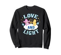 Care Bears Hanukkah Love & Light Cheer Bear & Funshine Bear Sweatshirt, Adult Unisex, Black, Small